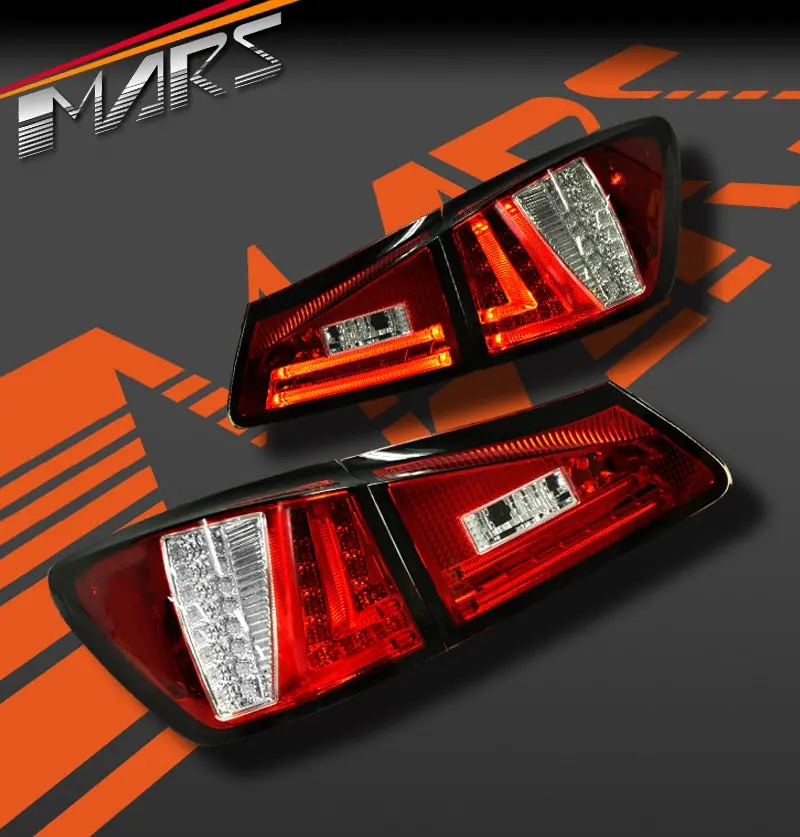 Clear Red 3D Stripe Bar Led Tail Lights For Lexus Isf Is250 Is350 Xe20 2005-2013 1