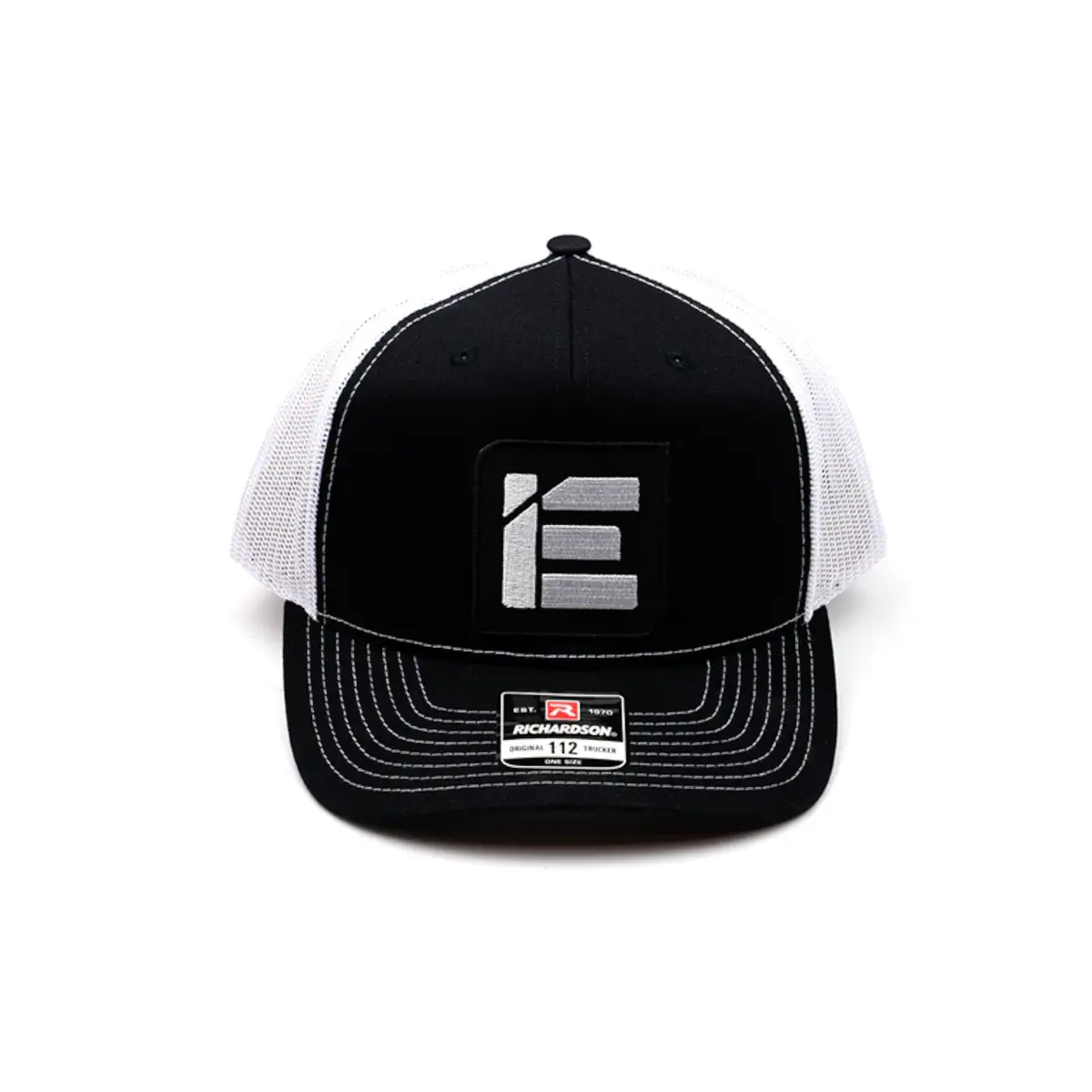Integrated Engineering Black & White Snapback Trucker Hat 1