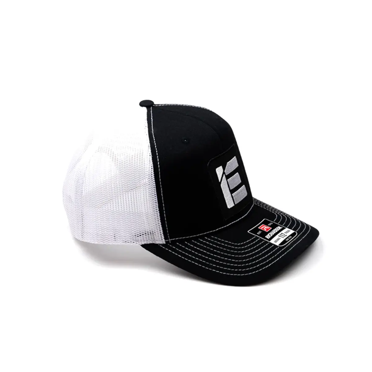 Integrated Engineering Black & White Snapback Trucker Hat 2