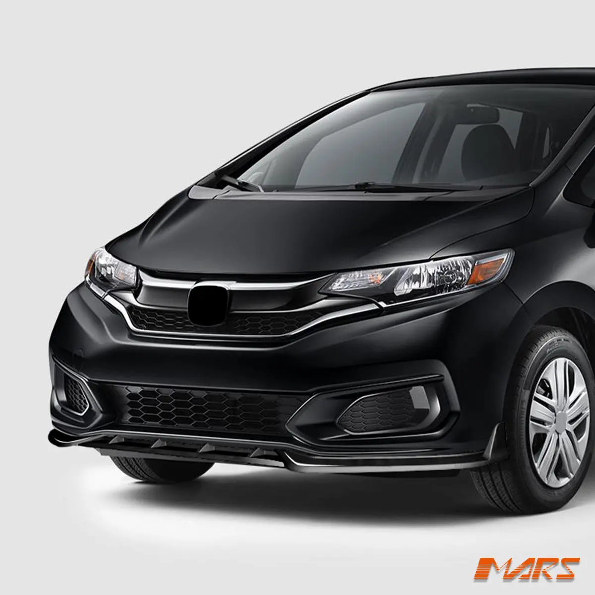 Floaro Gloss Black Front Bumper Bar Lower Lip Spoiler With Winglets Bodykit For Honda Jazz & Fit Gf 2017-2020 2
