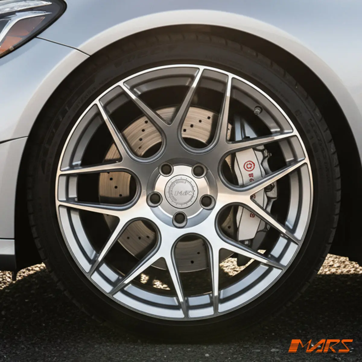 Mars Mp-Jw Machined Silver 19 Inch Stag Concave Alloy Wheels Rims 5X112 For Mercedes C-Class W204 W205 W206 1
