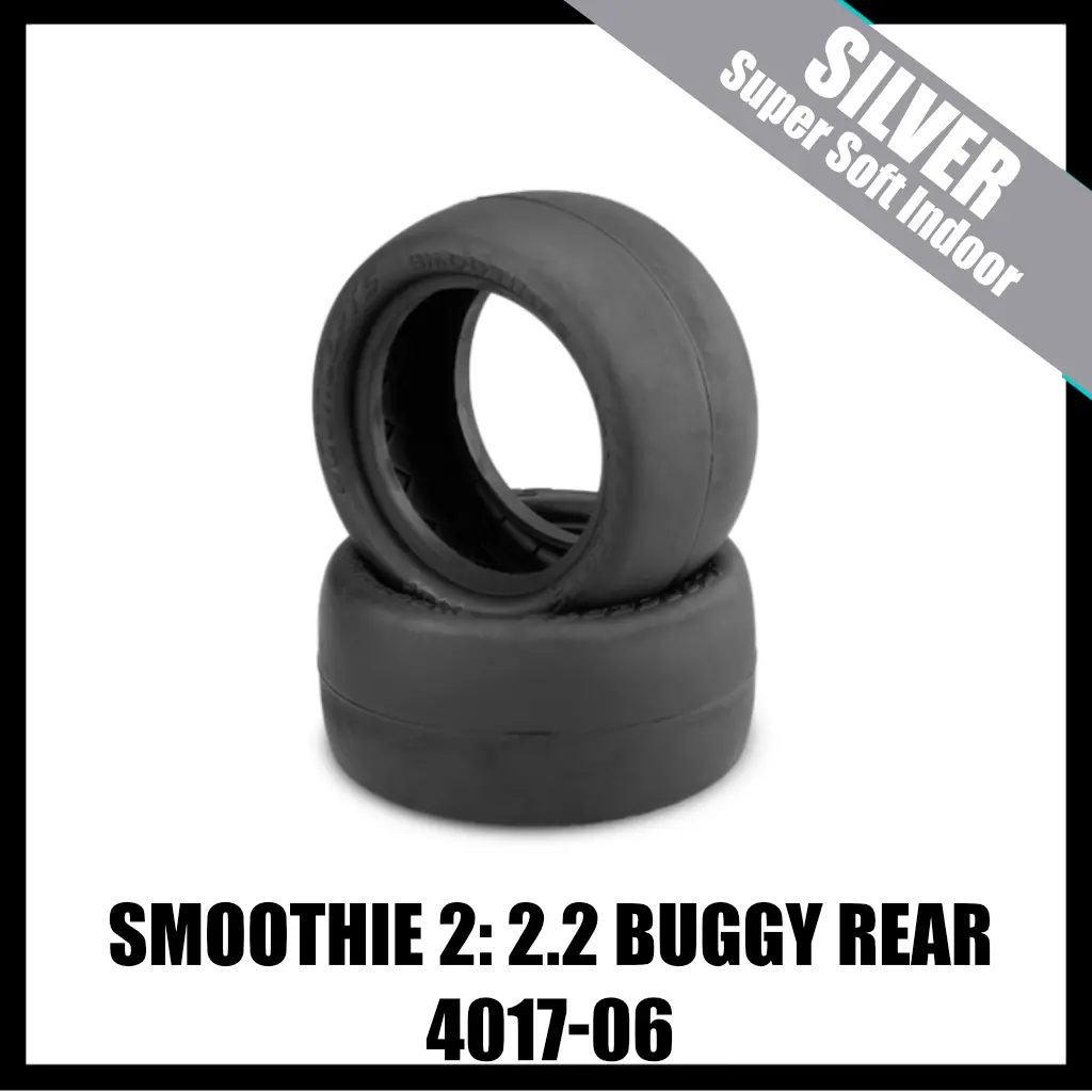 Jconcepts 4017-06 Smoothie 2 2.2" Rear Buggy Tires (2) (Silver) 1
