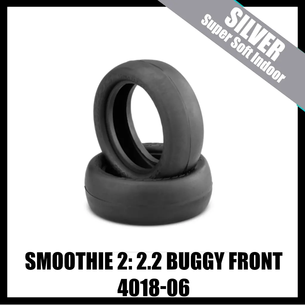 Jconcepts 4018-06 Smoothie 2 2.2" 2Wd Front Buggy Tires (2) (Silver) 1