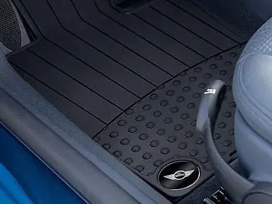 Mini  Logo Front Rubber Factory Floor Mats Set 1