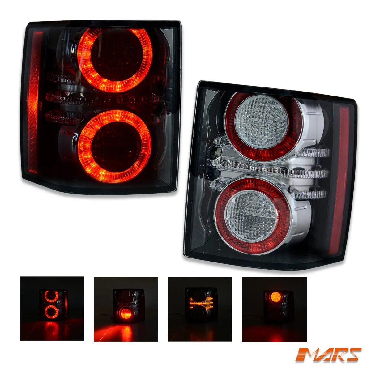 Black Led Tail Lights For Land Rover Range Rover & Vogue L322 2006-2012, Including Autobiography 1