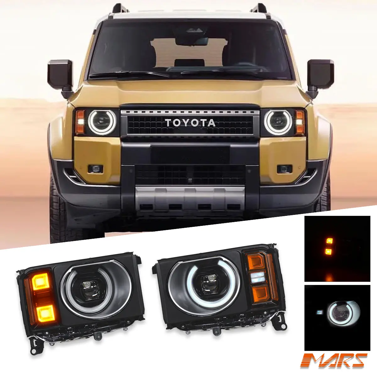 Jdm Conversion Led Headlights For Toyota Landcruiser Prado 250 Lc250 Fj250 Gx Gxl 2024+ 1