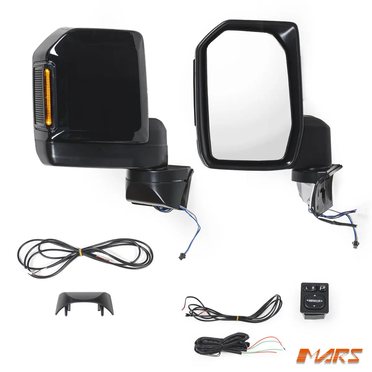 Black Completed Replacement Electric Side Mirror For Toyota Landcruiser 70 Series Lc76 Lc78 Lc79 1