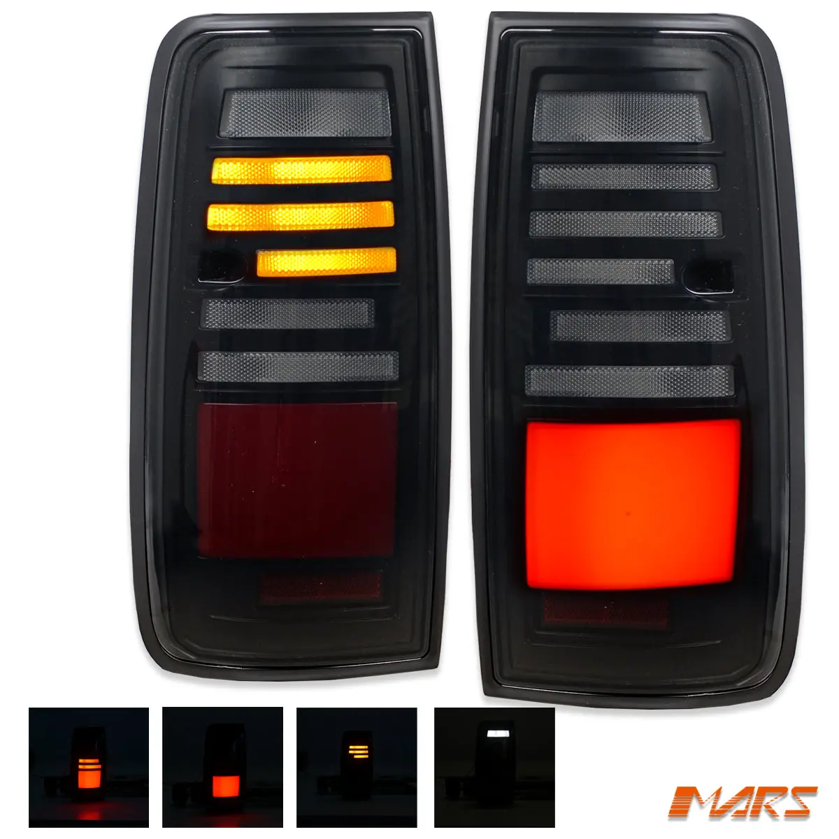 Smoked Full Led Tail Lights With Sequential Indicator For Toyota Landcruiser 80 Series Fj80 Lc80 1990-1997 1
