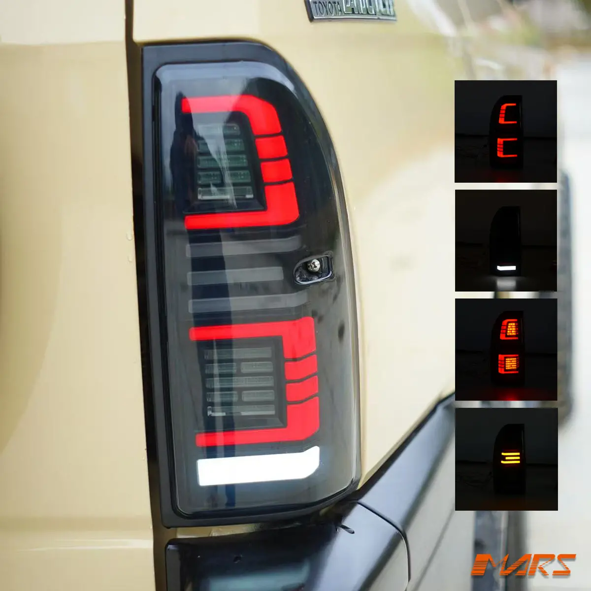 Smoked Full Led Tail Lights With Sequential Indicator For Toyota Landcruiser Prado Fj90 Lc90 1997-2002 1