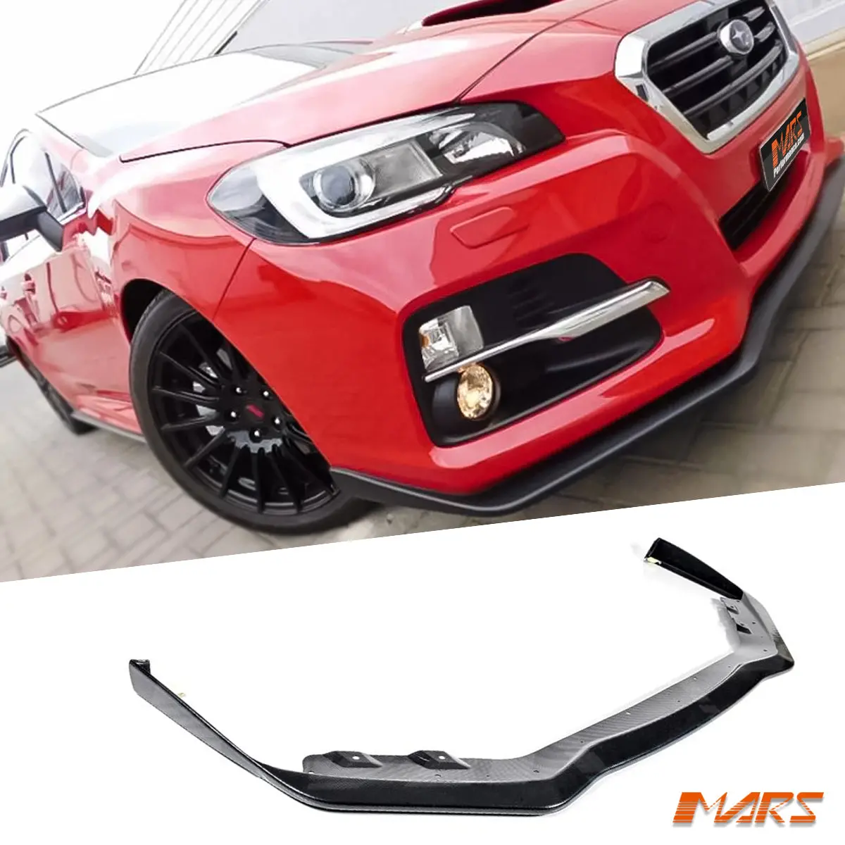 Carbon Print Lower Front Bumper Bar Lip Spoiler Bodykit For Subaru Levorg 2016-2017 1