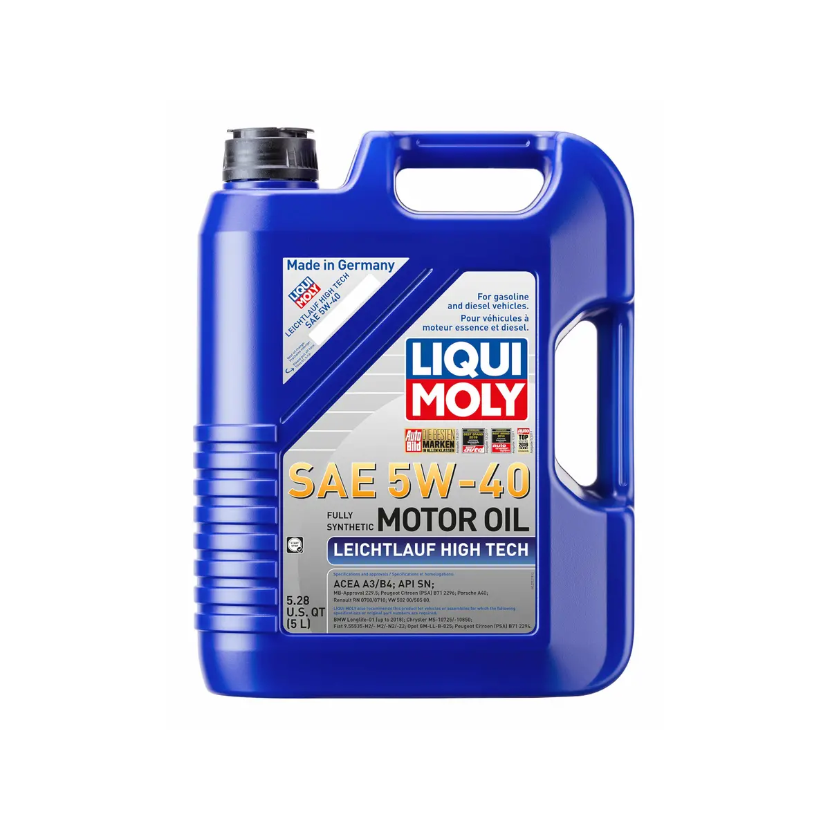 Liqui Moly Leichtlauf High Tech Fully Synthetic Motor Oil Sae 5W-40 5L | Vw · Audi · Bmw 1