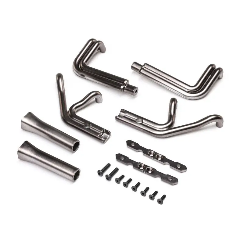 Losi Los-2440 Header Set, Blue Steel: 22S Sprint 1