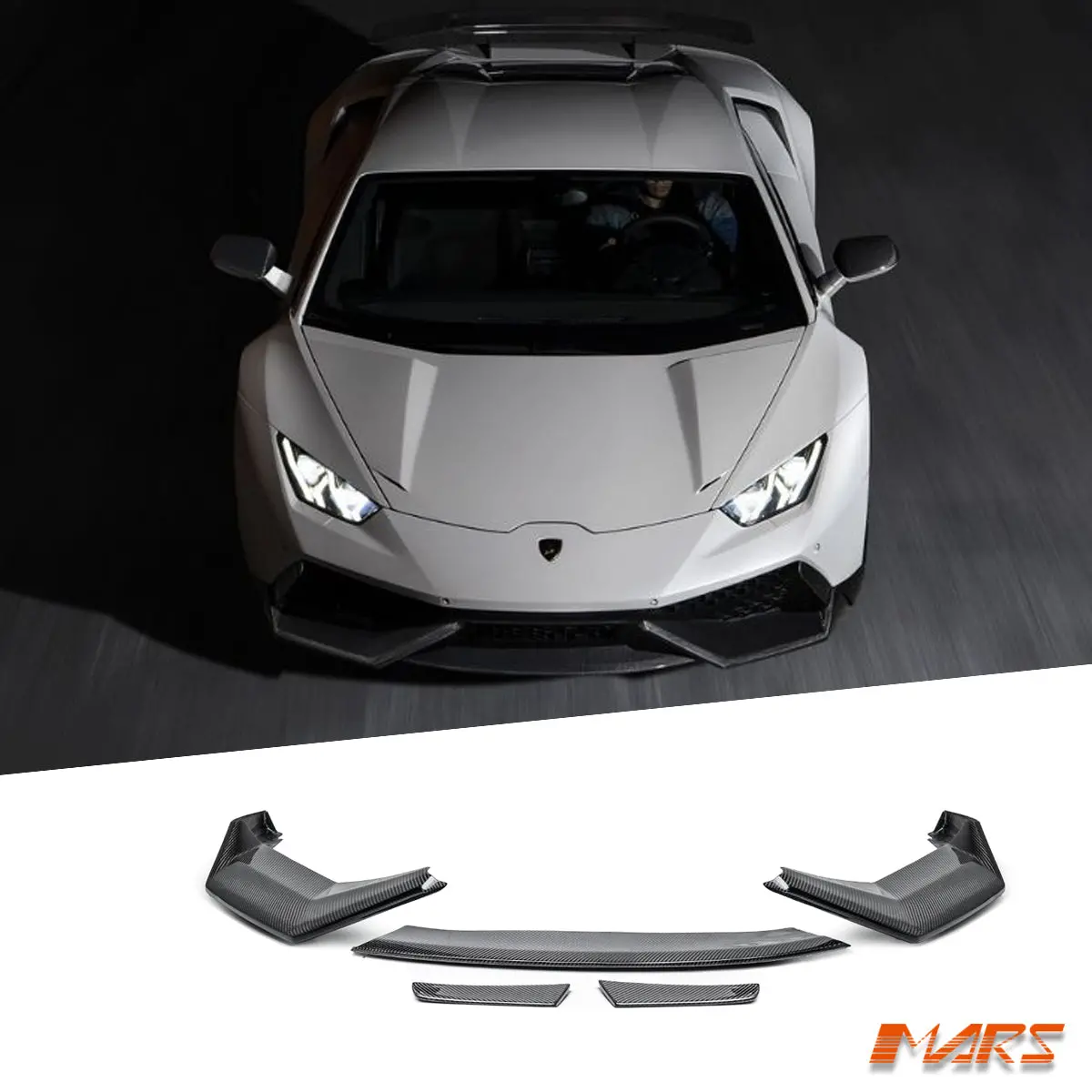 Novitec Style Carbon Fibre Front Bumper Bar Lip Spoiler Bodykit For Lamborghini Huracan Lp-610 1