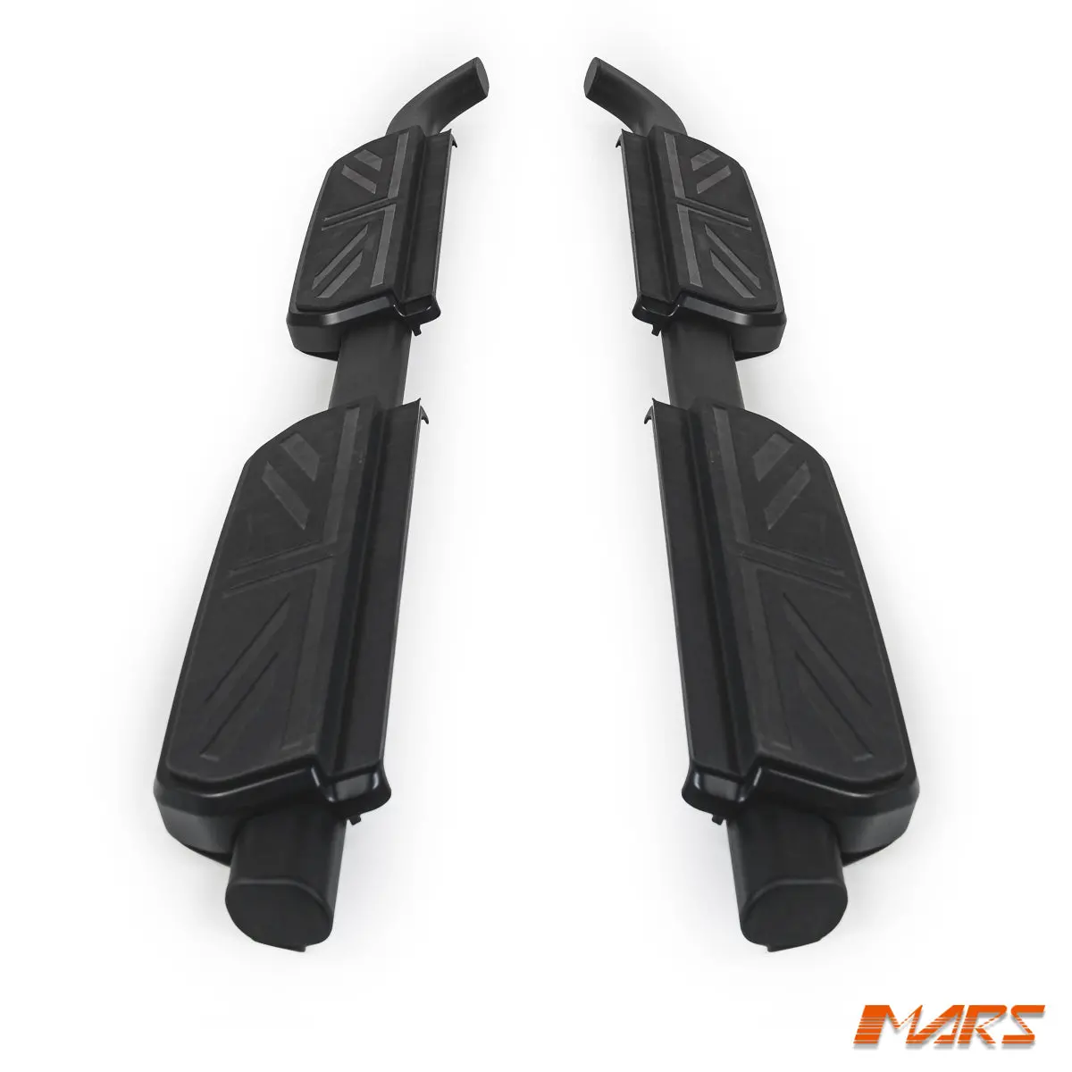 Union Jack Design All Black Foot Rest Running Boards Side Step Bar For Land Rover Defender L663 110 130 2020-2026 1