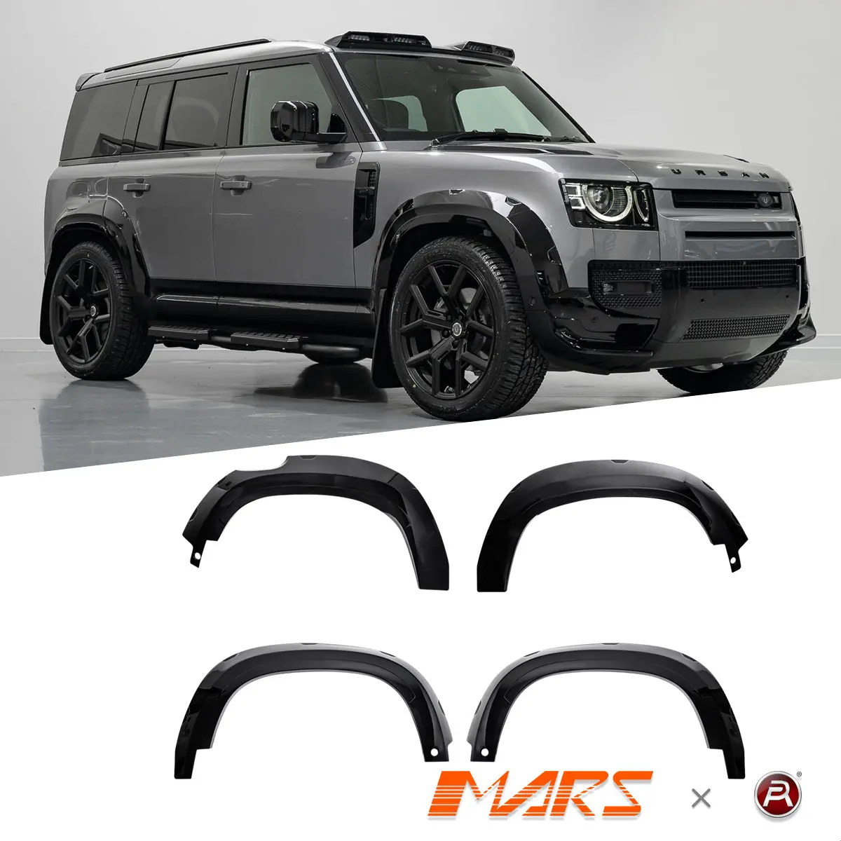 Gloss Black Urban Style Wheel Arches Extensions Fender Flares Bodykit For Land Rover Defender L663 110 2020-2026 1