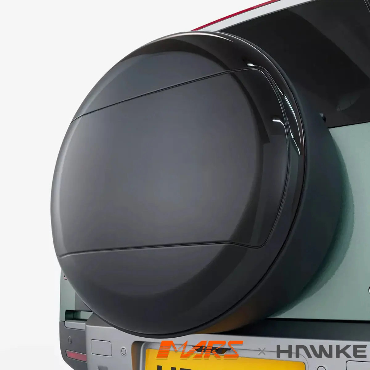 Gloss Black Smooth Plain Rear Spare Wheel Tyre Cover Protector Bodykit For Land Rover Defender L663 90 110 130 2020-2026 1