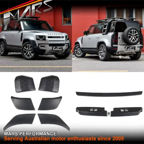 Matt Black 9Pcs Anti-Scratch Protective Trim Body Molding Set For Land Rover Defender L663 90 110 130 2020-2026 1