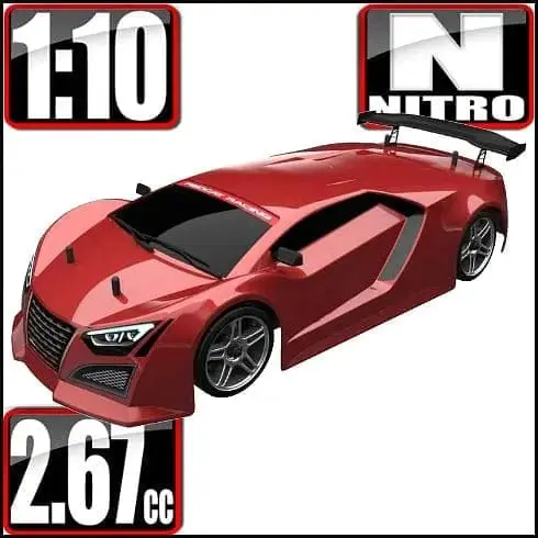 Lightning Str 1/10 Scale Nitro On Road Car (Blue) 1