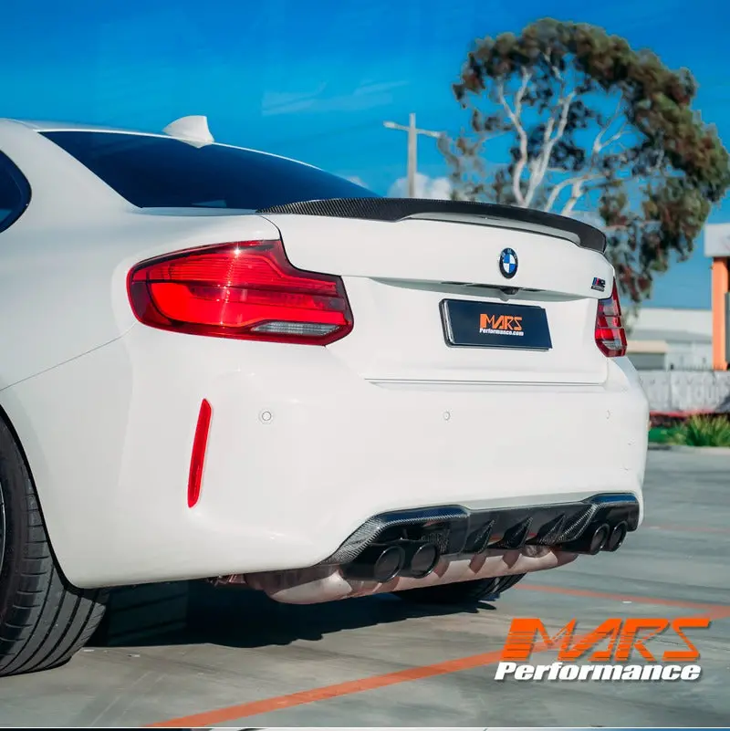 Flokraft Dry Carbon Fibre Performance Rear Bumper Bar Diffuser Bodykit For Bmw F87 M2 & M2c Competition 2016-2022 1