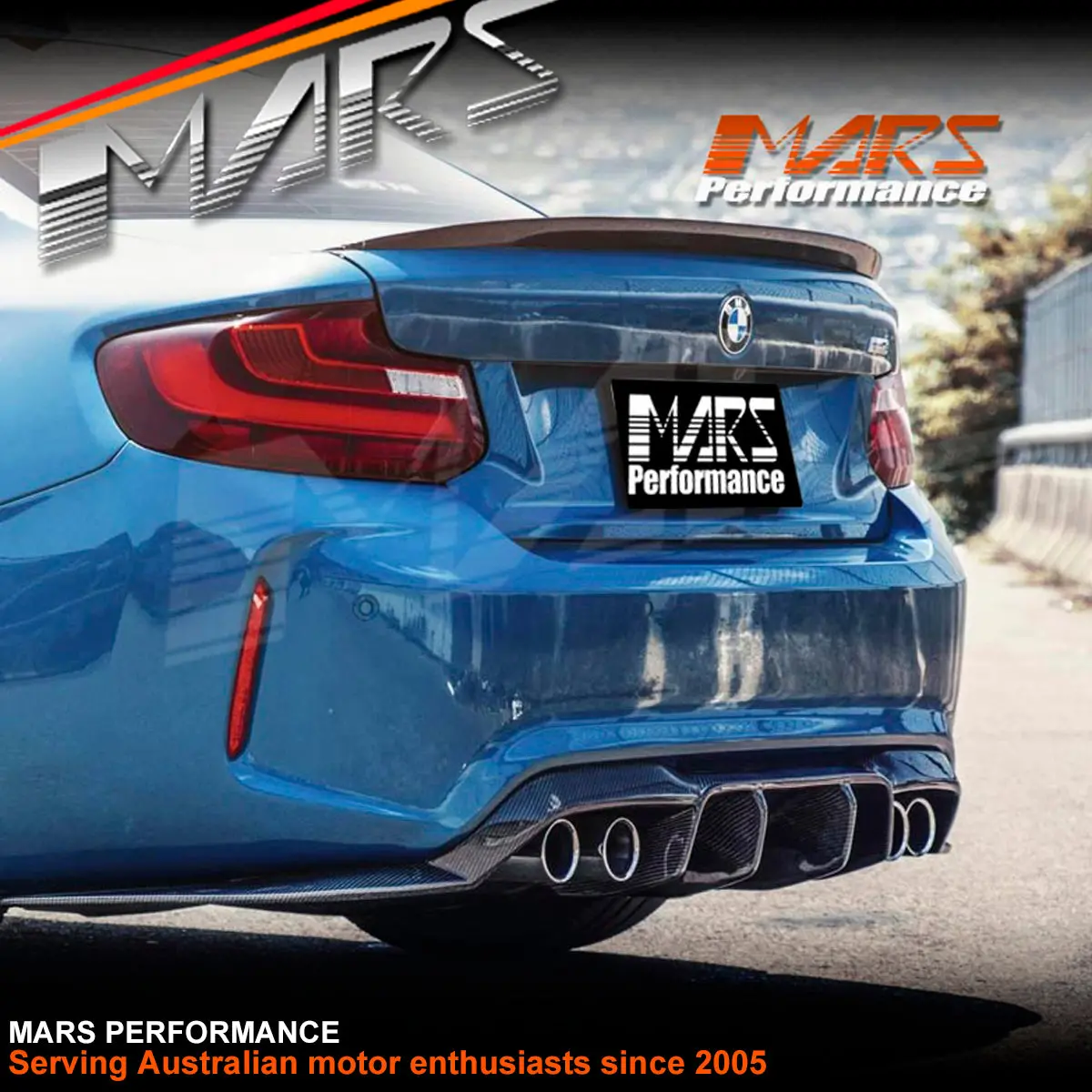 Versatainer Style Carbon Fibre Rear Bumper Bar Diffuser For Bmw F87 M2 M2 Competition M2c 1