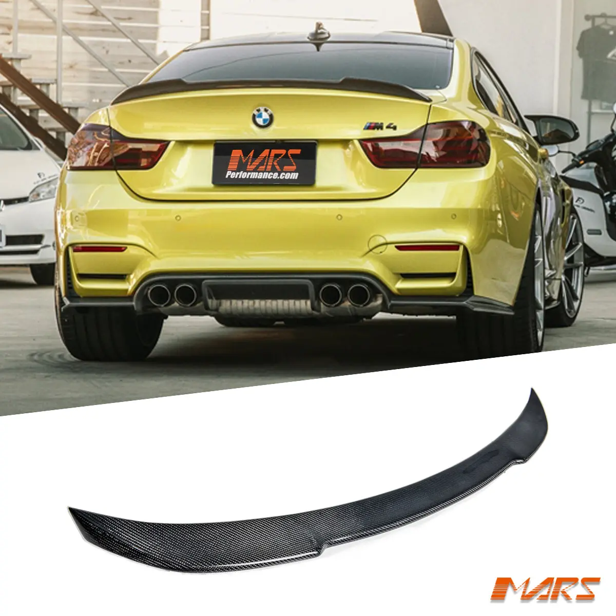 Cs Style Carbon Fibre Rear Trunk Boot Lip Spoiler Wing Bodykit For Bmw F82 M4 Coupe 2014-2020 1