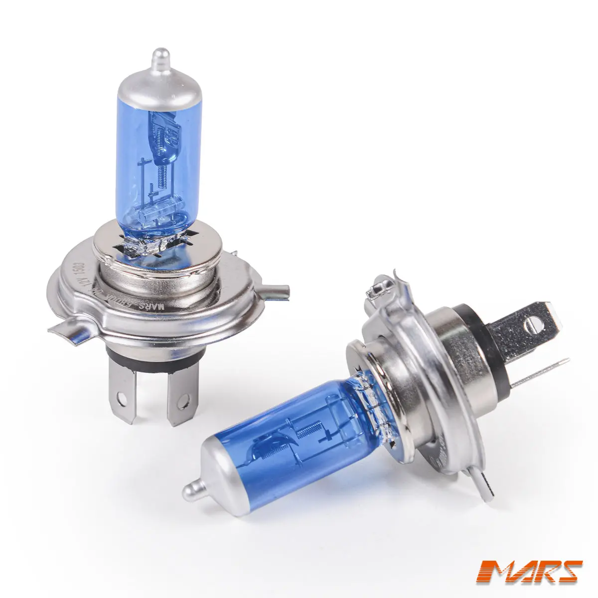 Mars 5800K White H4 Halogen Car Lights Bulbs Globes 1