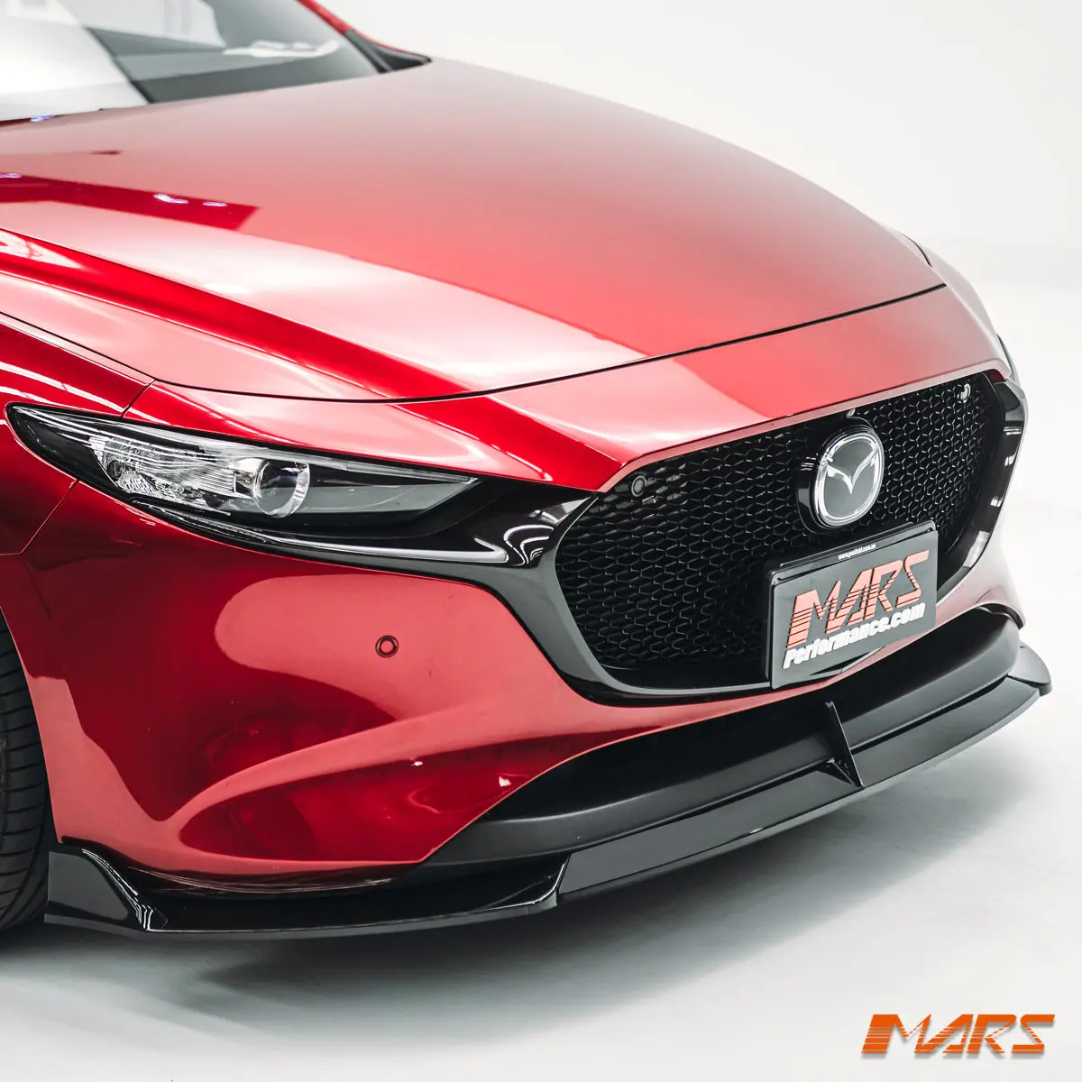 Floaro Gloss Black Front Bumper Bar Lower Lip Spoiler With Winglets Bodykit For Mazda 3 Bp Hatch 2019+ 1