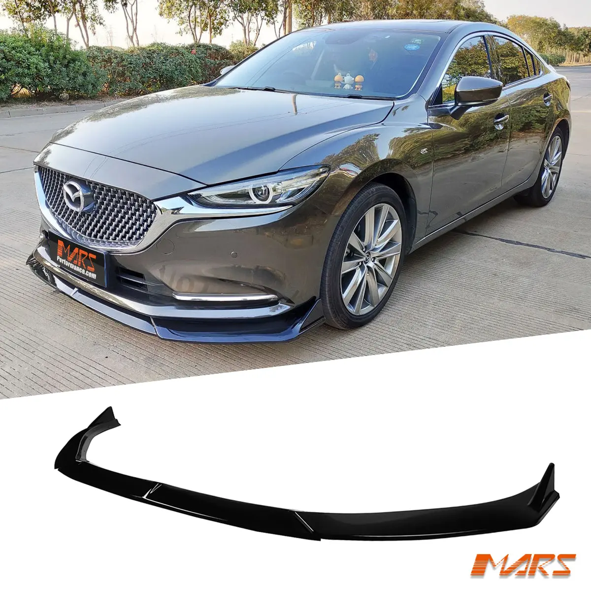 Floaro Gloss Black Front Bumper Bar Lower Lip Spoiler With Winglets Bodykit For Mazda 6 Gl 2018-2024 1