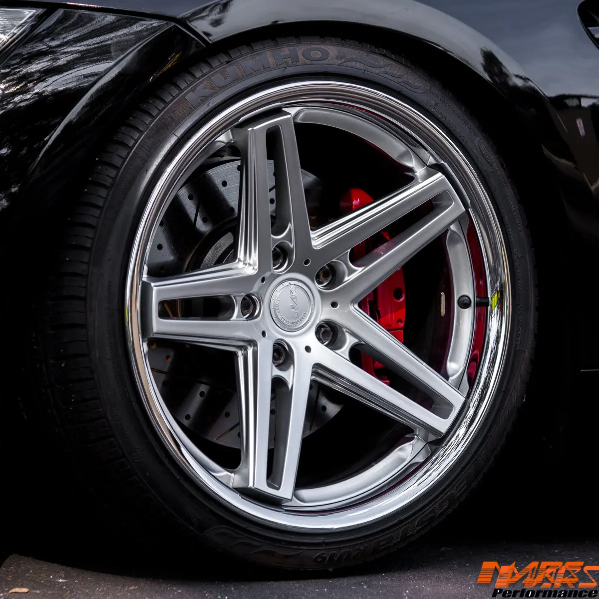 Mars Mp-Mc 19 Inch Hyper Silver 5 Sporks Stag Concave With Dish Alloy Wheels Rims 5X120 1