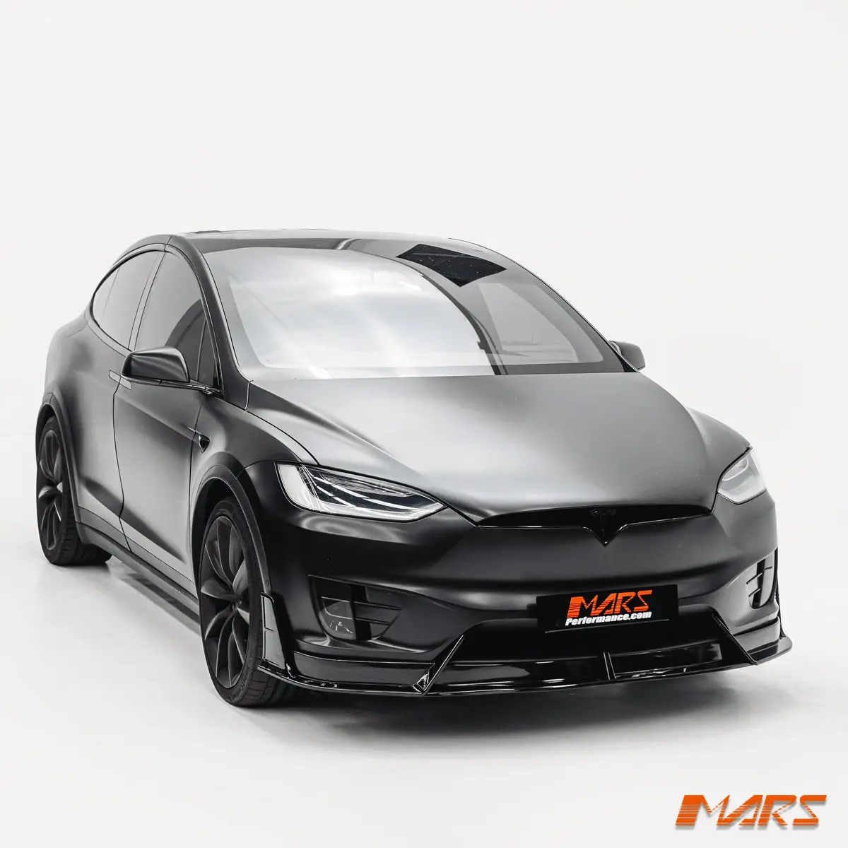 Floaro Gloss Black Lower Front Bumper Bar Lip Spoiler Winglets Bodykit For Tesla Model X 2016-2020 1