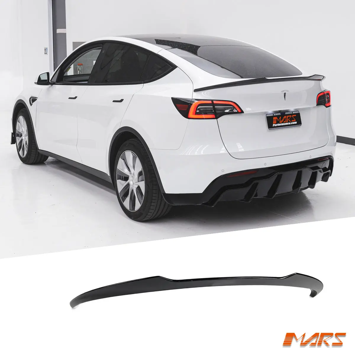 Gloss Black Aero Dynamic Rear Trunk Boot Lip Spoiler Bodykit For Tesla Model Y 2022-2024 1