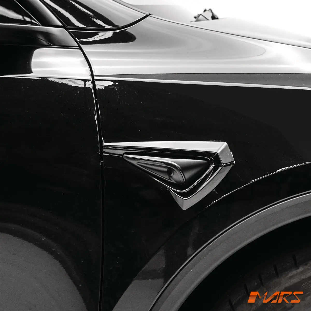 Gloss Black Aero Dynamic Side Fender Blade Canards Spoiler Body Kit For Tesla Model Y 2025+ 1