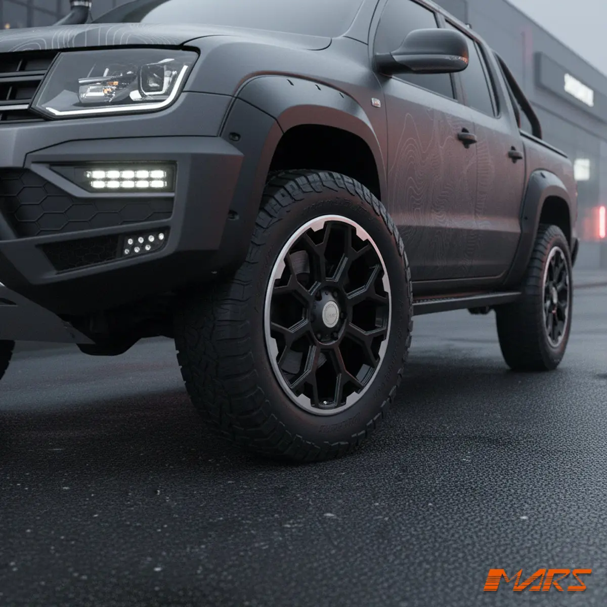 Mars Terrain Mp-G1 Matt Black With Machined Lip 20X9 Inch 4Wd Off-Road Alloy Wheels Rims 5X120 For Vw Amarok & Transporter 1