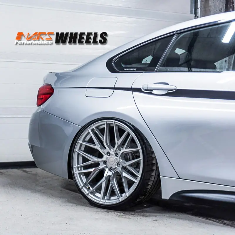 Mars Mp-J2 Machined Silver 4X 20 Inch Concave Stag Alloy Wheels Rims 5X120 For Bmw 3 & 4 Series 1