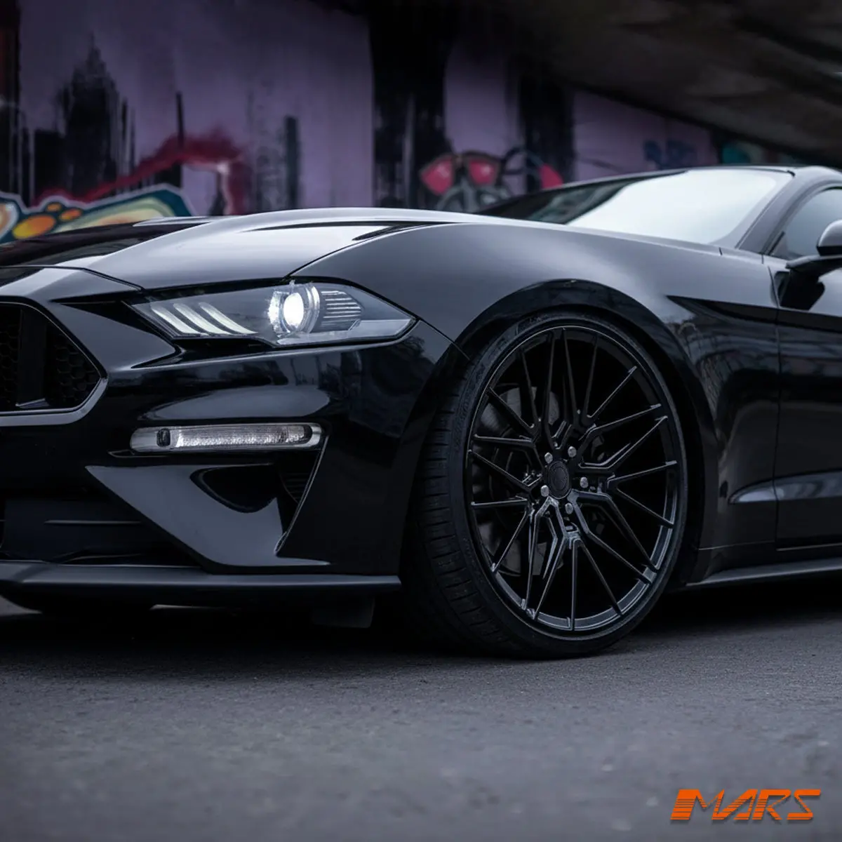 Mars Mp-J3 Gloss Black 4X 20 Inch Under Cut Multi-Spork Concave Alloy Wheels Rims 5X114.3 For Ford Falcon & Mustang Fn Fm Fo 1