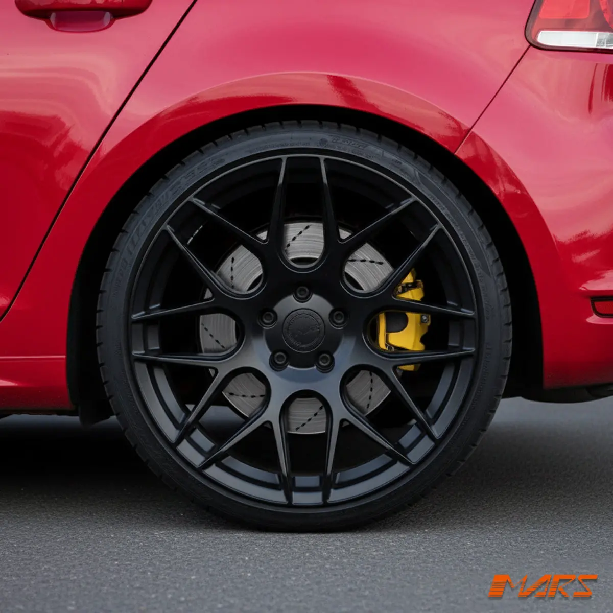 Mars Mp-Jw Matt Black 4X 19 Inch Concave Stag Alloy Wheels Rims 5X112 For Vw Golf & Audi A3 S3 1