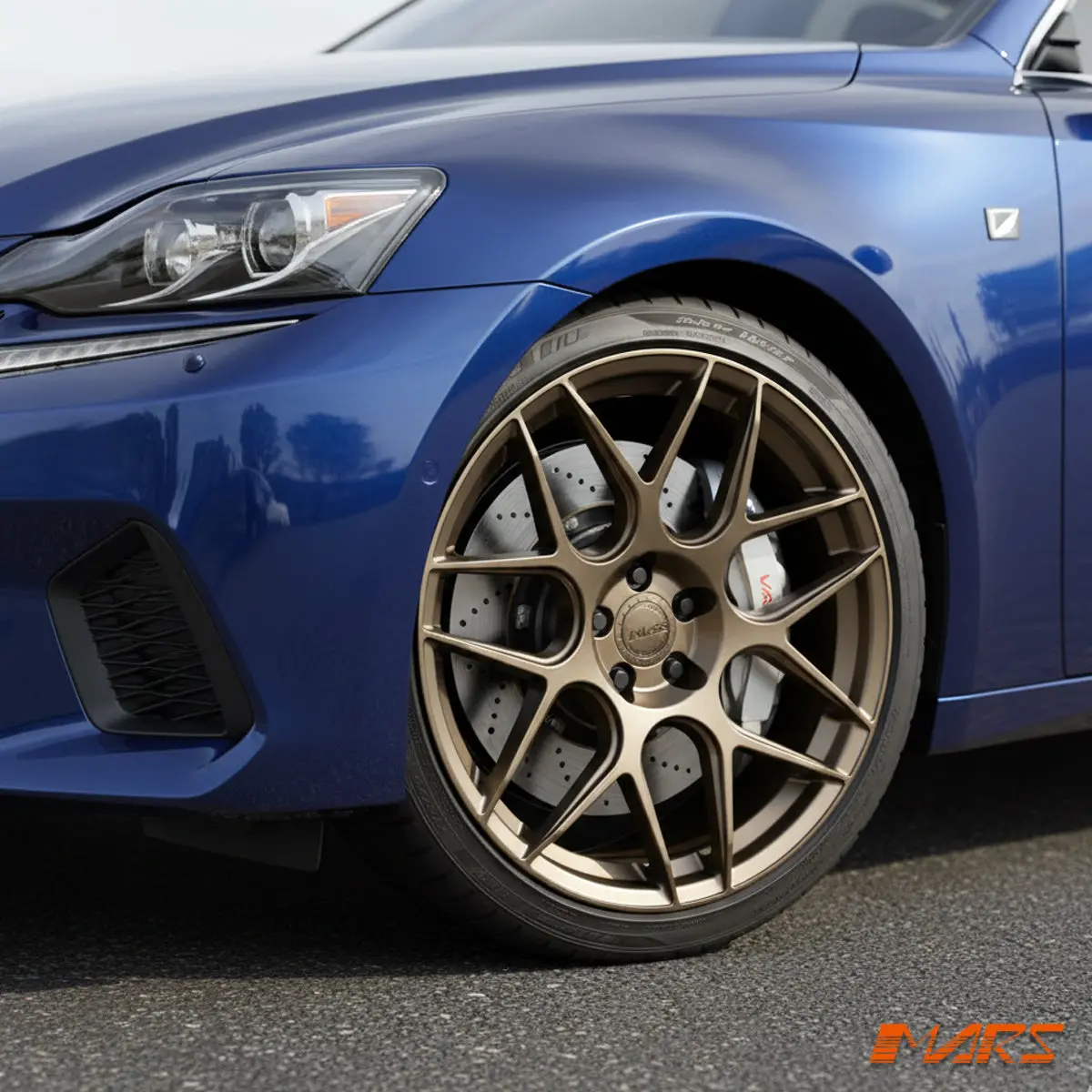 Mars Mp-Jw Matt Bronze 4X 19 Inch Concave Stag Alloy Wheels Rims 5X114.3 For Honda Accord Euro & Lexus Is 1