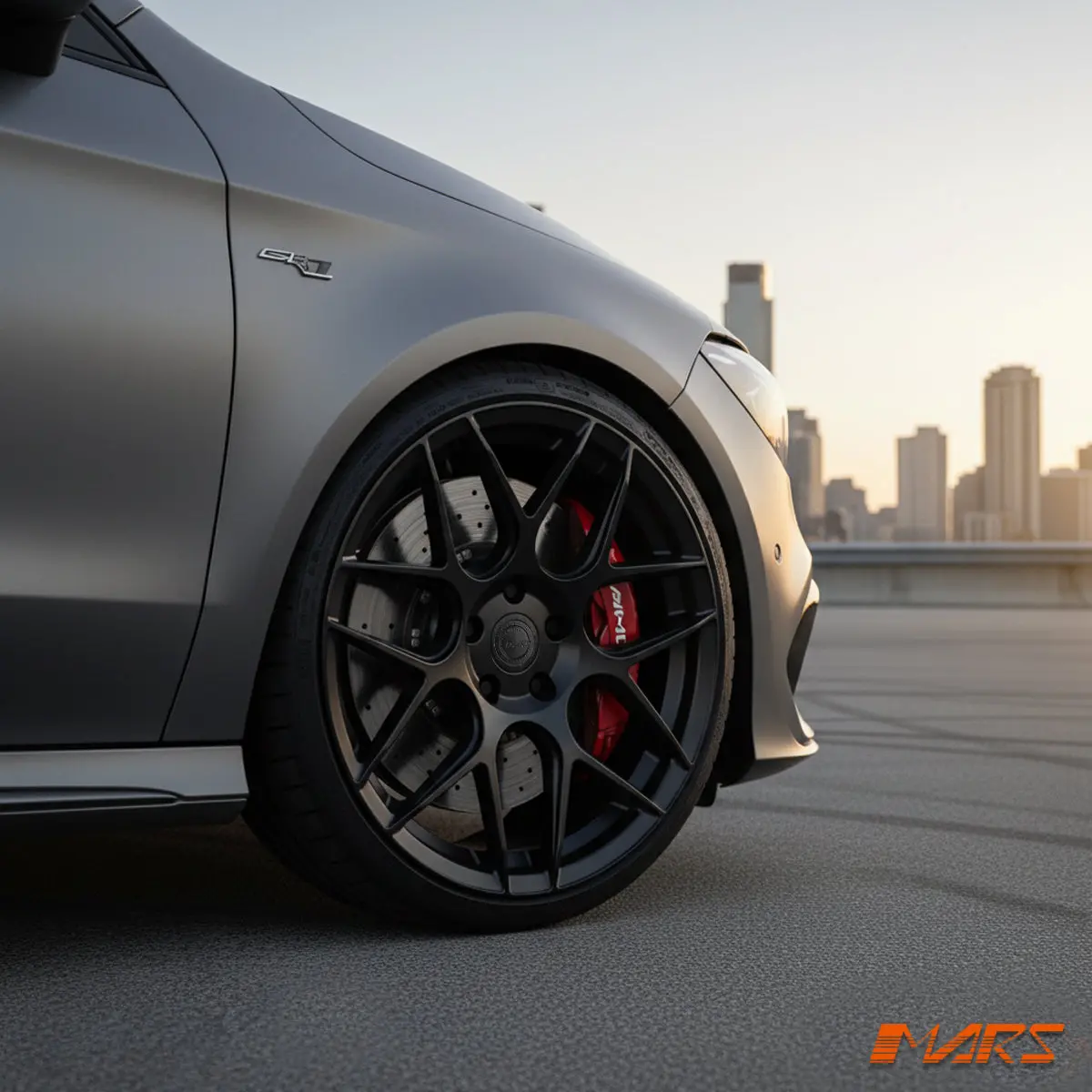 Mars Mp-Jw Matt Black 4X 19 Inch Concave Stag Alloy Wheels Rims 5X112 For Mercedes A-Class & Cla 1
