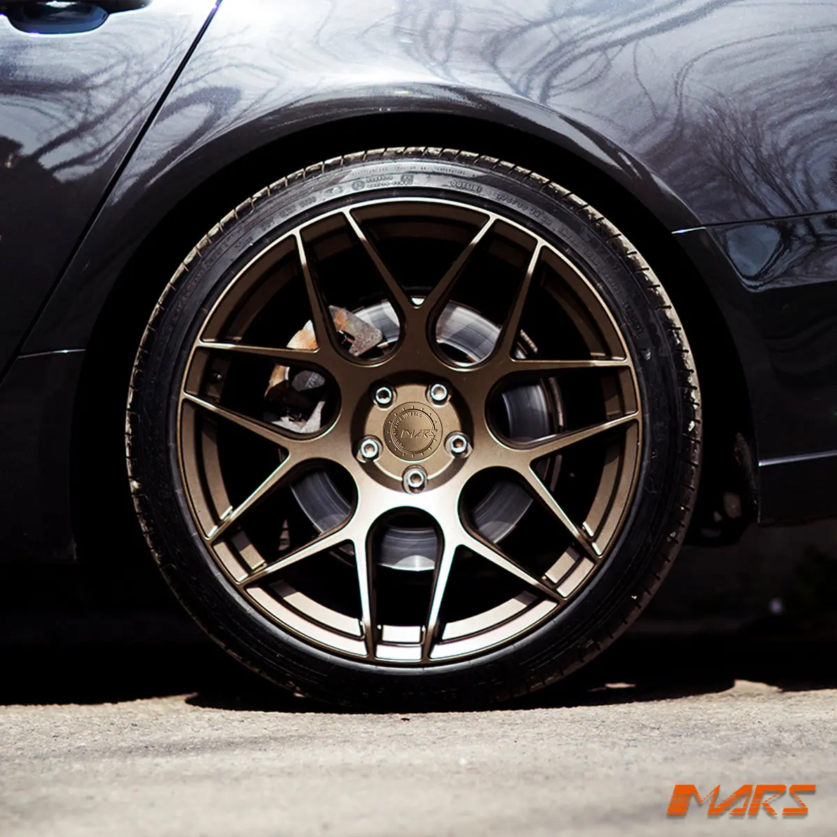 Mars Mp-Jw Matt Bronze 4X 19 Inch Concave Stag Alloy Wheels Rims 5X112 For Audi A5 S5 A6 A7 1