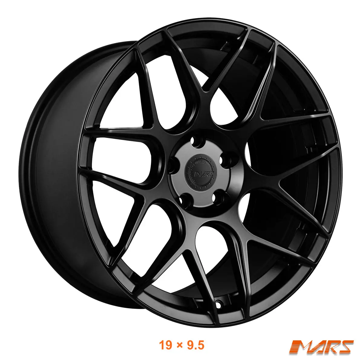 Mars Mp-Jw Matt Black 19 Inch Concave Stag Alloy Wheels Rims 1
