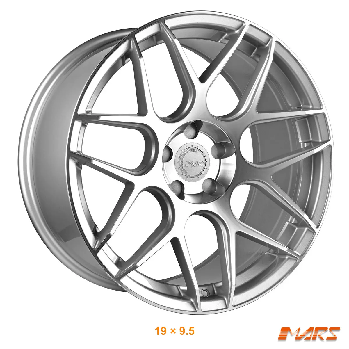 Mars Mp-Jw Machined Silver 19 Inch Stag Concave Alloy Wheels Rims 1