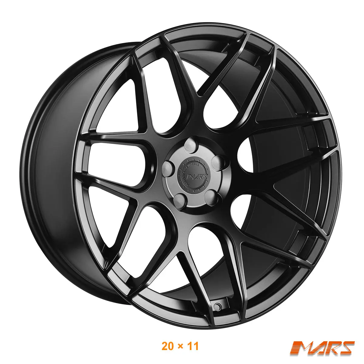 Mars Mp-Jw Matt Black 20 Inch Concave Stag Alloy Wheels Rims 1