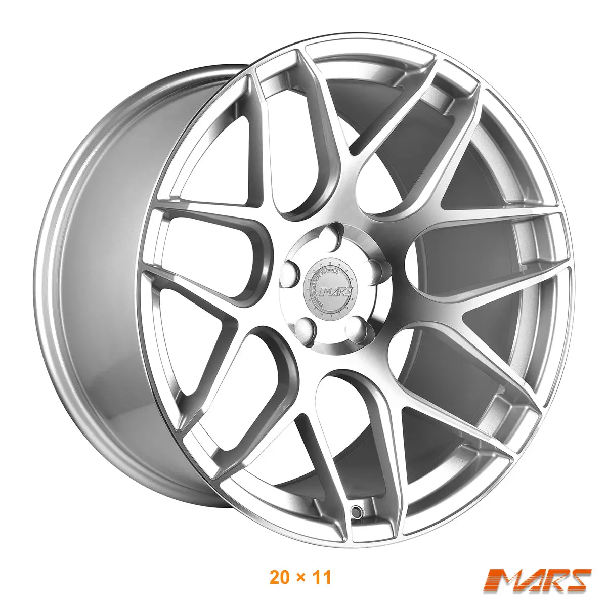 Mars Mp-Jw Machined Silver 20 Inch Concave Stag Alloy Wheels Rims 1