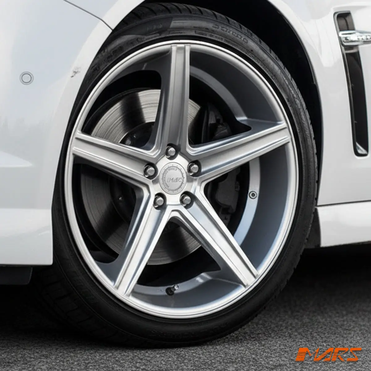Mars Mp-Kd 20 Inch Matt Silver 5X120 Concave Alloy Wheels Rims For Holden Commodore Ve Vf 1