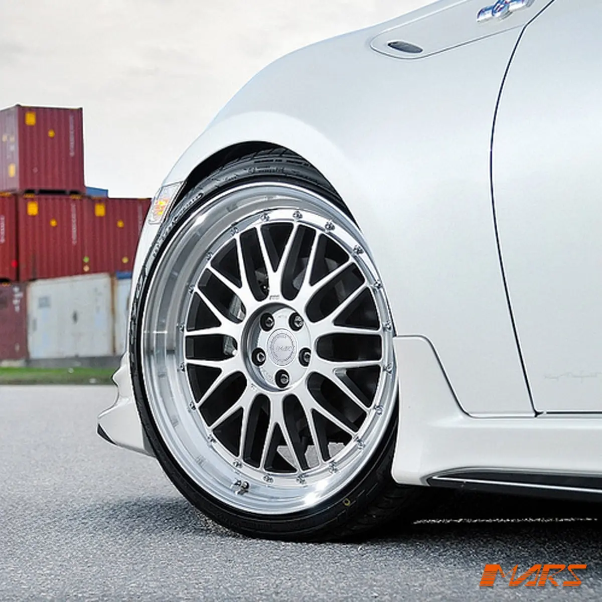 Mars Mp-Lm Hyper Silver 4X 19 Inch Step Dish Stag Alloy Wheels Rims 5X100 For Toyota 86 & Subaru Brz 1