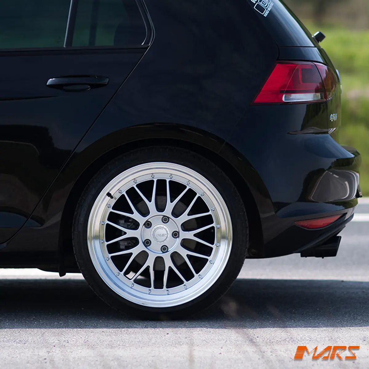 Mars Mp-Lm Hyper Silver 4X 19 Inch Step Dish Stag Alloy Wheels Rims 5X112 For Vw Golf Jetta Caddy 1