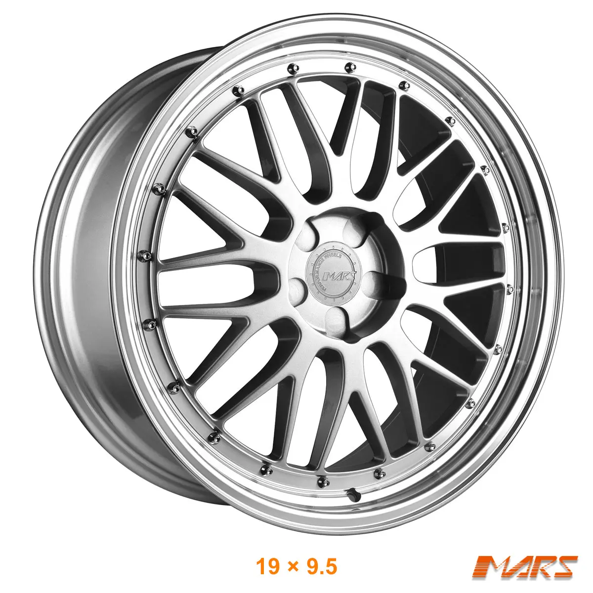 Mars Mp-Lm Hyper Silver 4X 19 Inch Step Dish Stag Alloy Wheels Rims 1