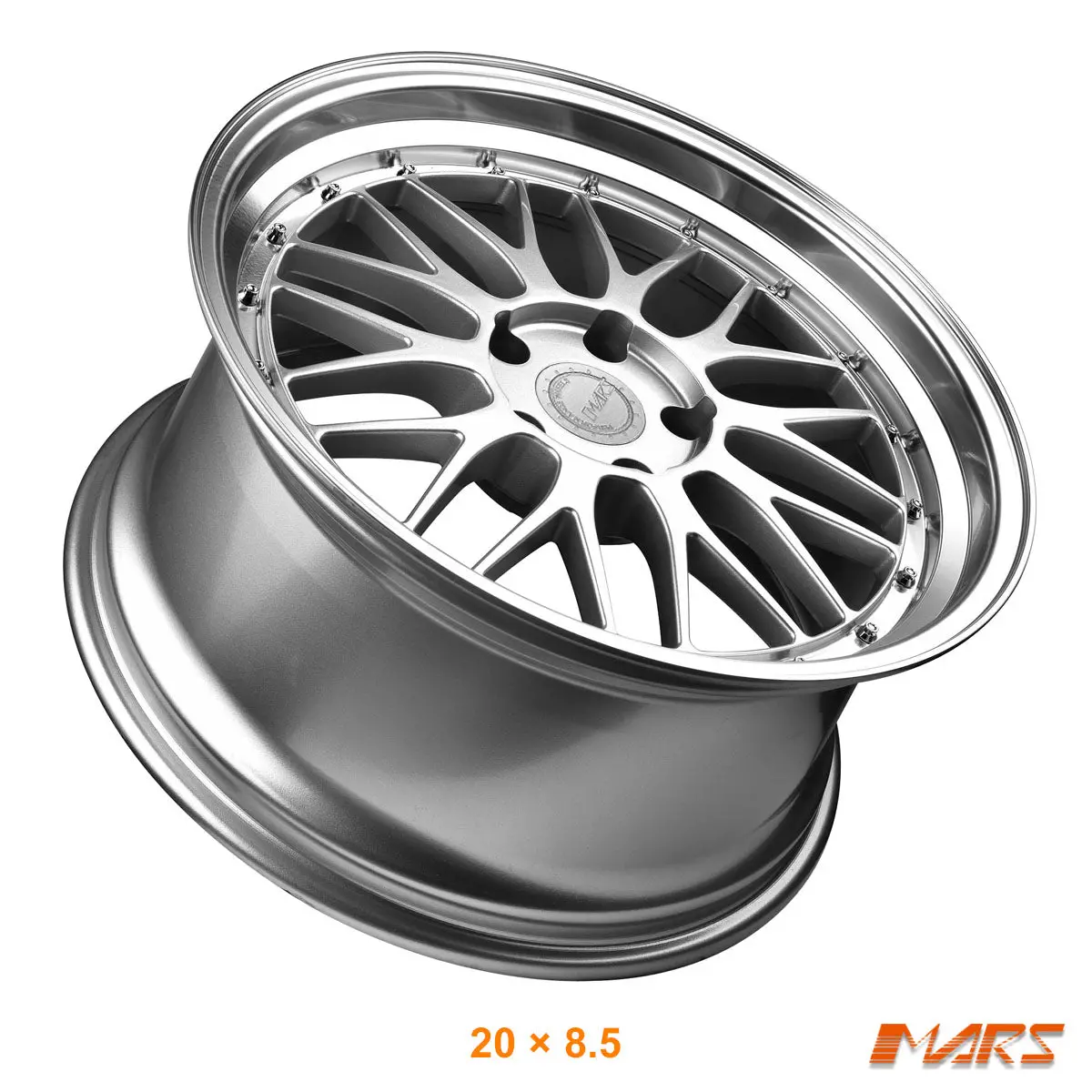 Mars Mp-Lm 20 Inch Hyper Silver Stag Step Dish Alloy Wheels Rims 1