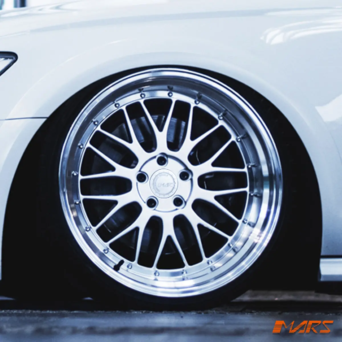Mars Mp-Lm 20 Inch Hyper Silver Stag Step Dish Alloy Wheels Rims 5X112 For Audi A6 S6 A5 S5 1