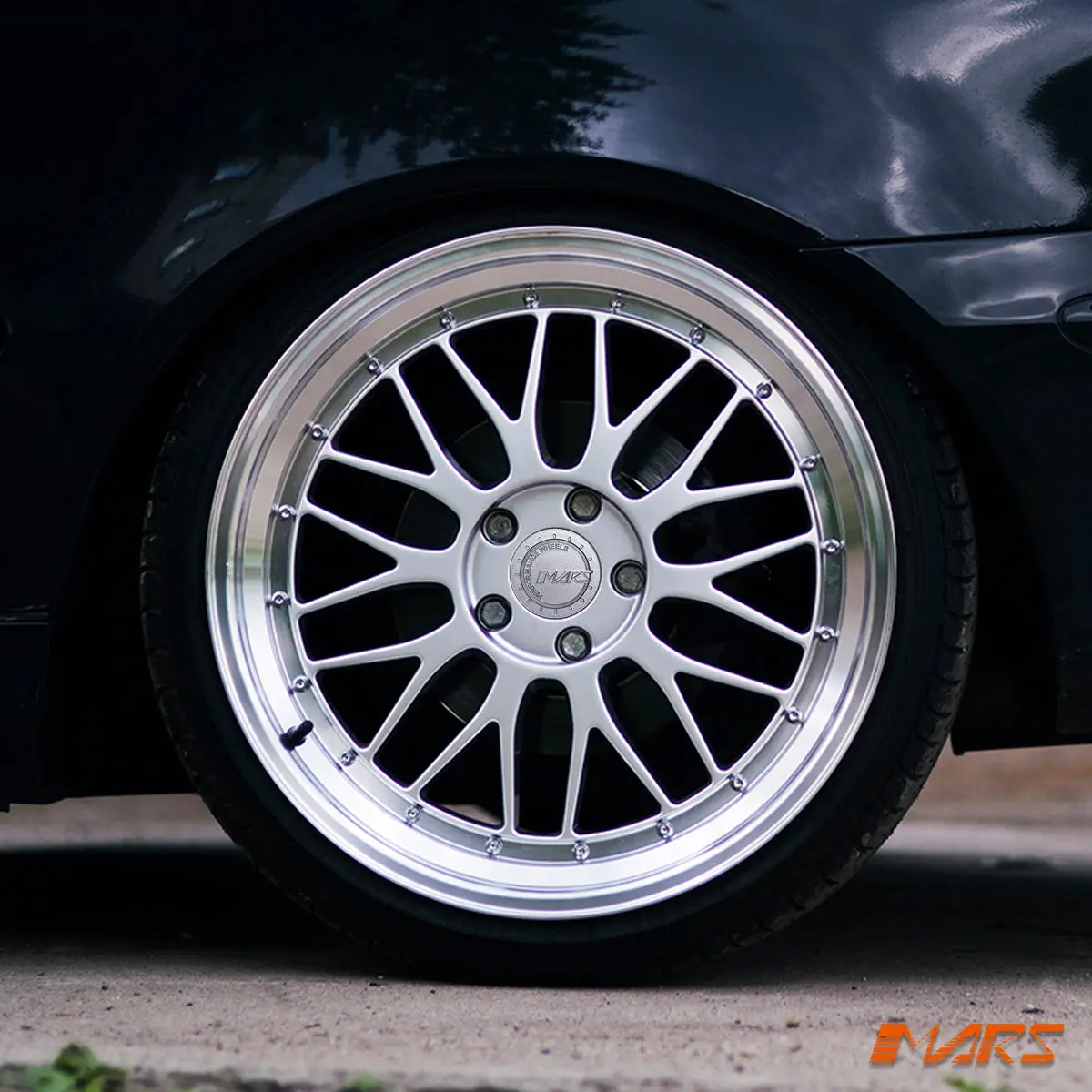 Mars Mp-Lm 20 Inch Hyper Silver Stag Step Dish Alloy Wheels Rims 5X112 For Mercedes-Benz C209 W209 Clk 1